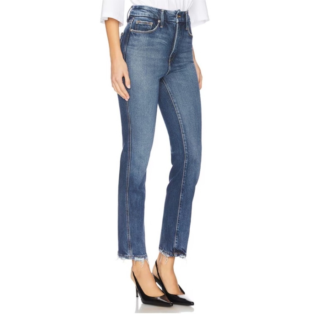 GOOD AMERICAN Good Curve Straight Jeans Women Size 2/26 Color Indigo737 - Picture 2 of 8